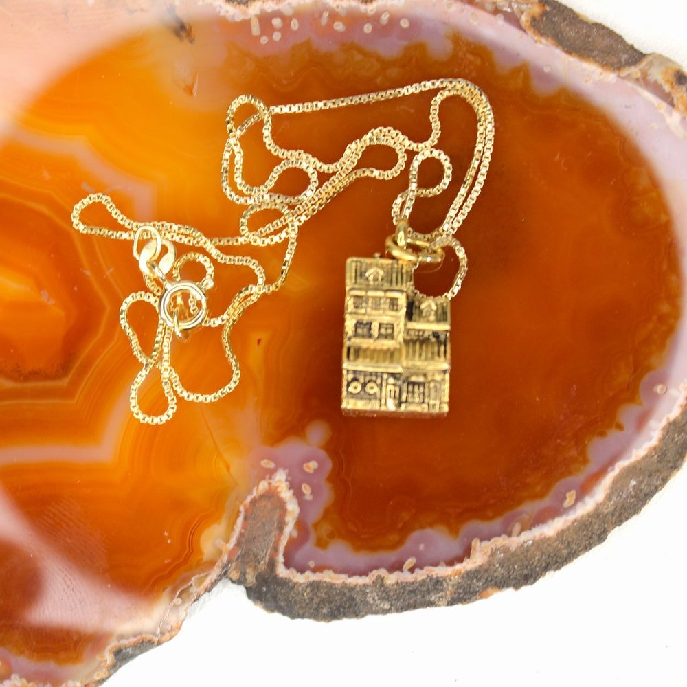 Dept 56 Vermeil Sterling Chocolate Shoppe "Christmas in the City" Necklace